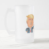 Father's Day Funny Trump Frosted Glass Beer Mug (Left)
