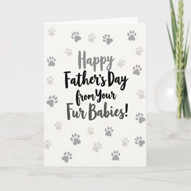Fathers Day Furry Friends Script Card (Front)