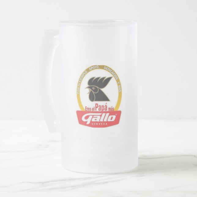 Fathers Day Gallo  Frosted Glass Beer Mug (Front Left)