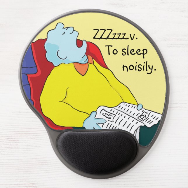 Fathers Day Gel Mousepad To Sleep Noisily (Front)