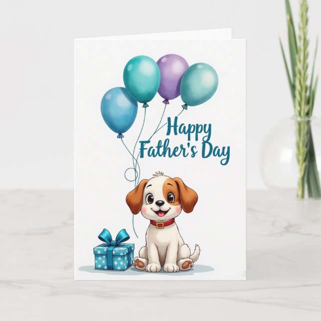 Fathers Day Gift Balloon Card (Front)