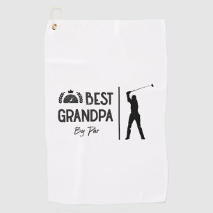 Father's Day Gift Best Grandpa By Par Golf Towel