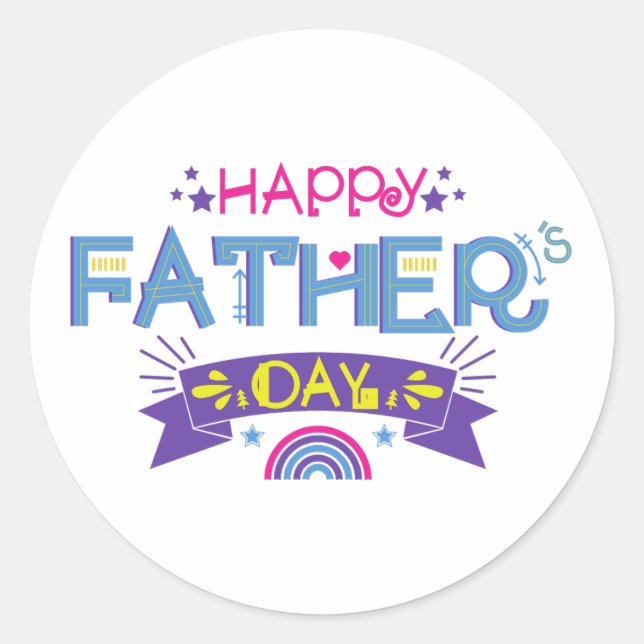 Fathers  day gift classic round sticker (Front)
