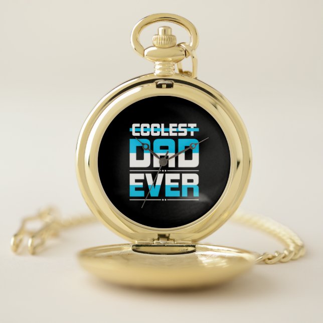 Father's Day Gift | Coolest Dad Ever Pocket Watch (Inside)