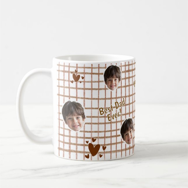 Father's Day Gift Custom Photo Coffee Mug (Left)