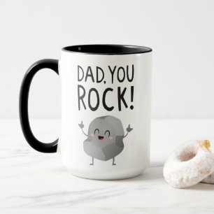 Fathers Day gift Dad, you rock! Cool Funny Kawaii Mug