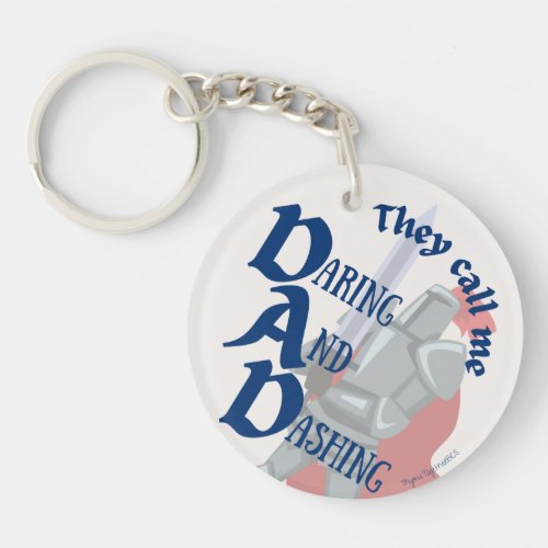 Fathers Day Gift Daring And Dashing Keychain