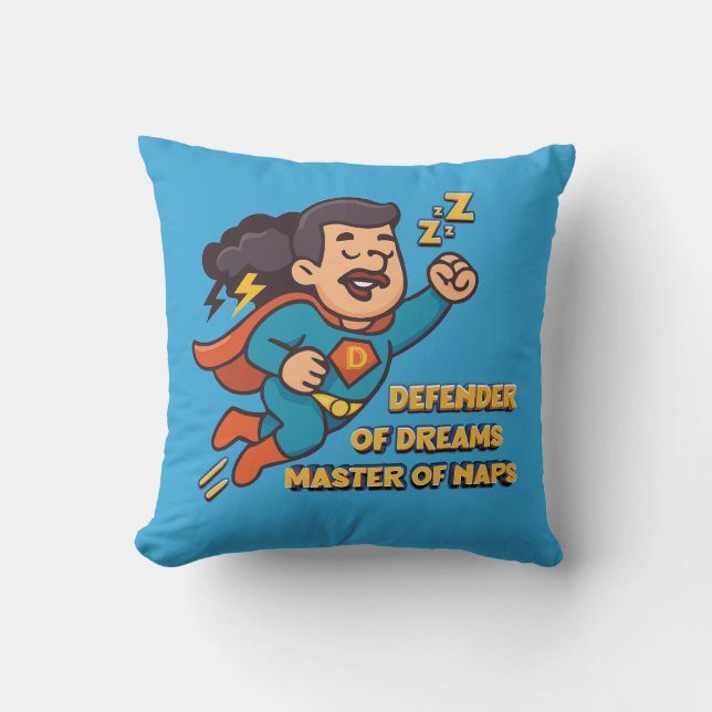 Father's Day Gift - Defender of Dreams Throw Pillow (Front)
