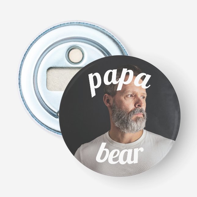 Father's Day Gift for Best Dad with Papa Bear Bottle Opener (Front)