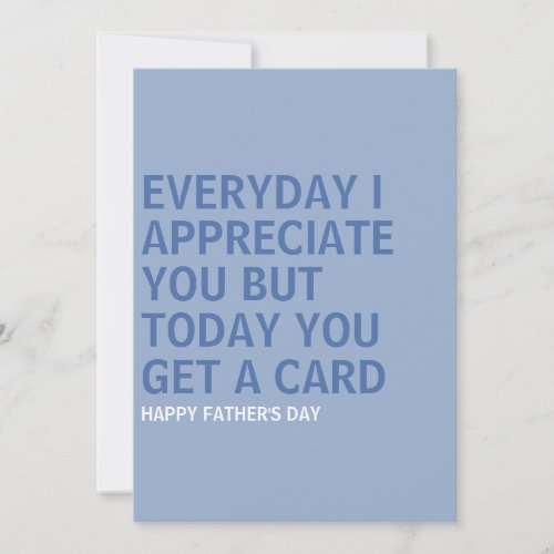 Fathers Day Gift For Dad  Thank You Card