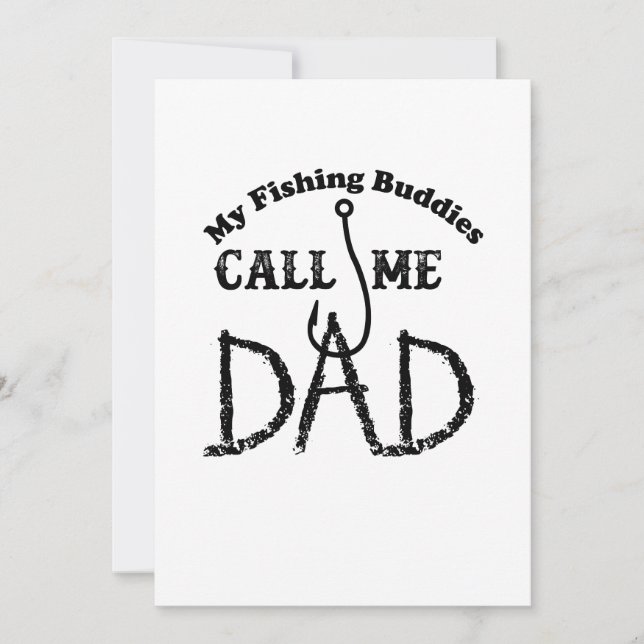 Fathers Day Gift for Fisherman Cool Fishing Dad Card (Front)