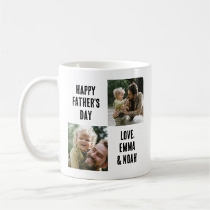 Father's Day Gift for Him, Custom 2 Photo Coffee Mug
