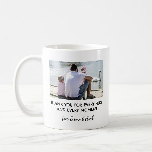 Father's Day Gift For Him Custom Photo Coffee Mug (Left)