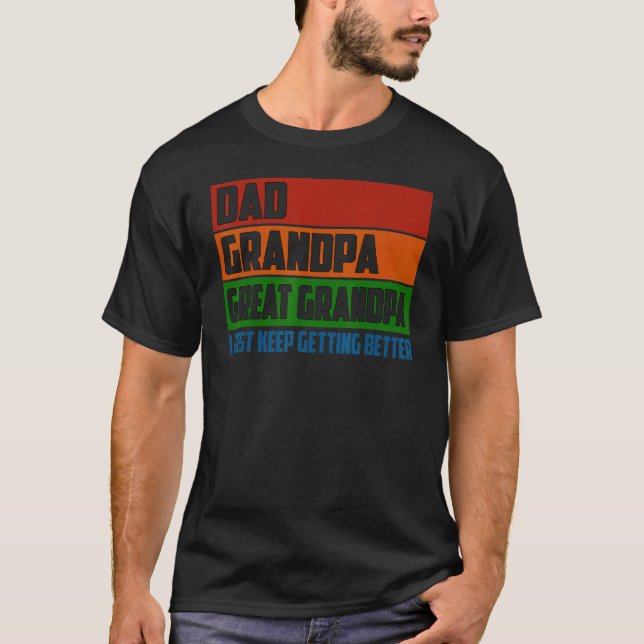 Father's Day Gift From Grandkids Dad Grandpa Great T-Shirt (Front)
