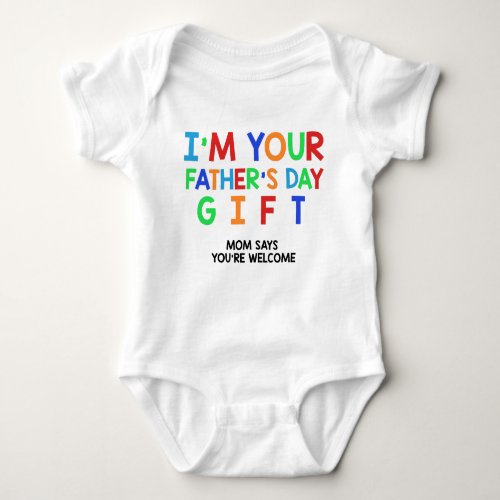 Fathers Day Gift Funny Baby Bodysuit