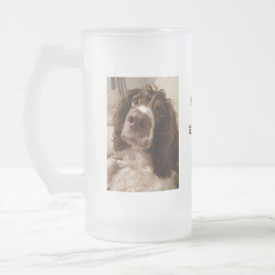 Fathers day gift glass tankard frosted glass beer mug