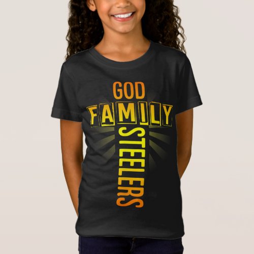 Fathers Day Gift God Family Steeler T_Shirt