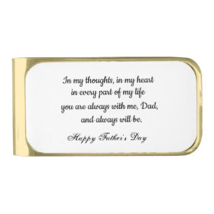 Father's Day Gift Gold Finish Money Clip
