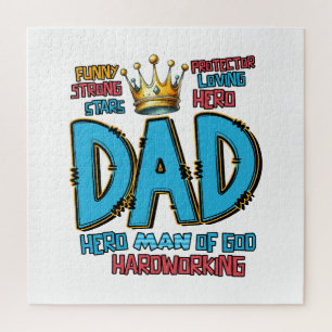 Father's Day Gift Hero Man Of God Jigsaw Puzzle