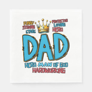 Father's Day Gift   Hero Man Of God Napkins