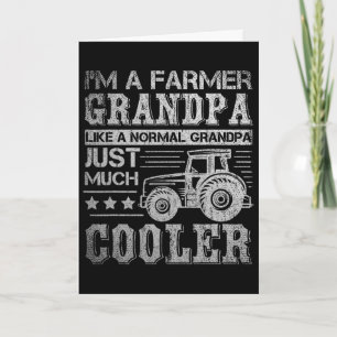 Fathers Day Gift Idea Grandpa Tractor Farmer Card