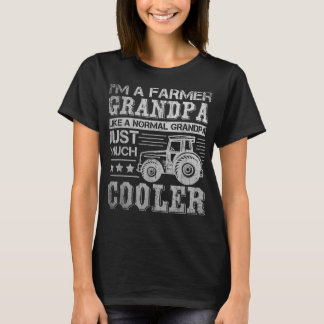 Fathers Day Gift Idea Grandpa Tractor Farmer  T-Shirt