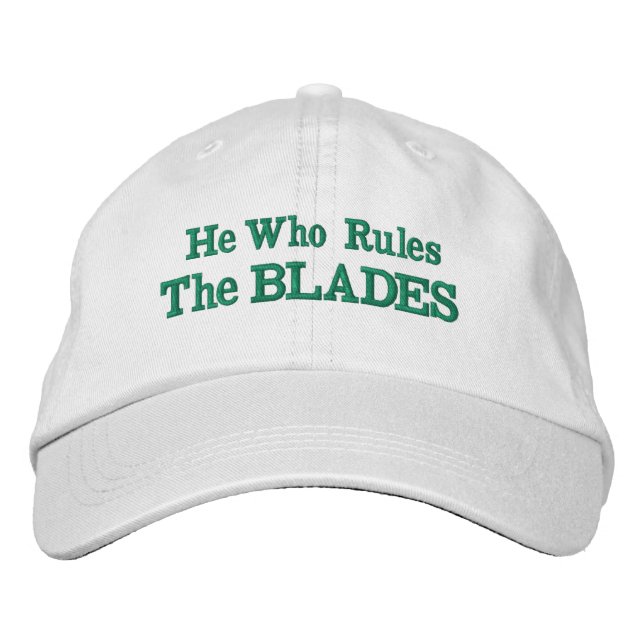 Father's Day Gift Idea HE WHO RULES THE BLADES Embroidered Baseball Cap (Front)