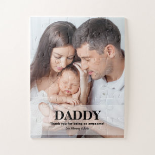 Father's day Gift Idea Personalized Daddy photo  Jigsaw Puzzle