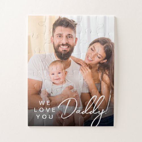 Fathers day Gift Idea Personalized Daddy photo  Jigsaw Puzzle