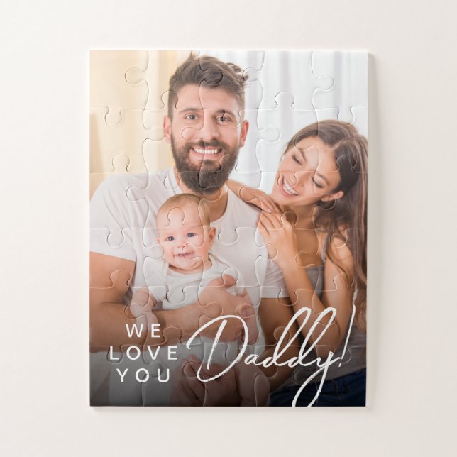 Father's day Gift Idea Personalized Daddy photo  Jigsaw Puzzle (Vertical)