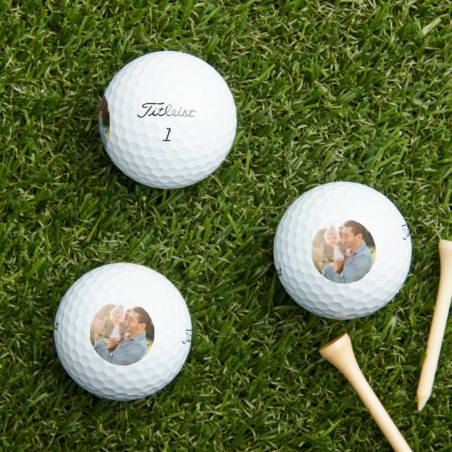 Father's Day Gift New Dad Custom Photo Golf Balls (Insitu Grass)