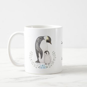Father's Day Gift Penguin Dad And Child Art Custom Coffee Mug by MiKaArt at Zazzle
