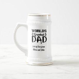 Father's Day Gift Personal Message Beer Stein