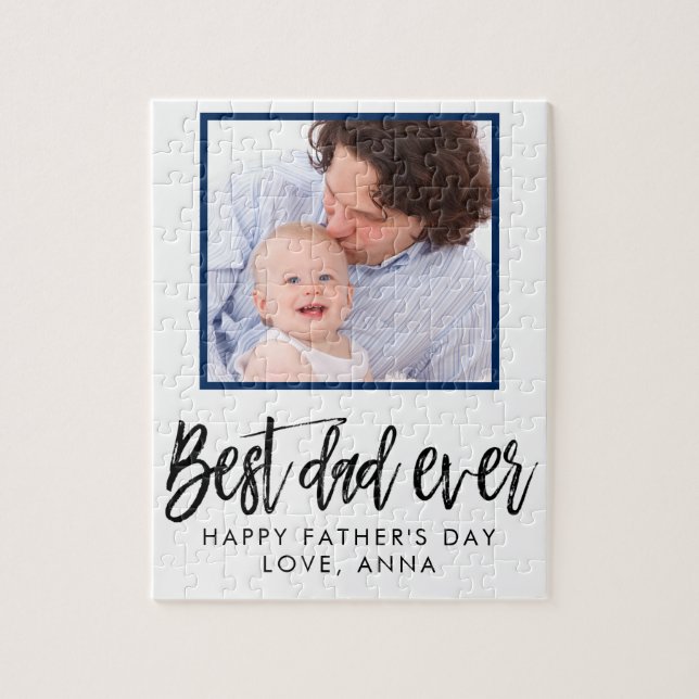 Fathers Day Gift Personalized Best Dad Ever Jigsaw Puzzle (Vertical)