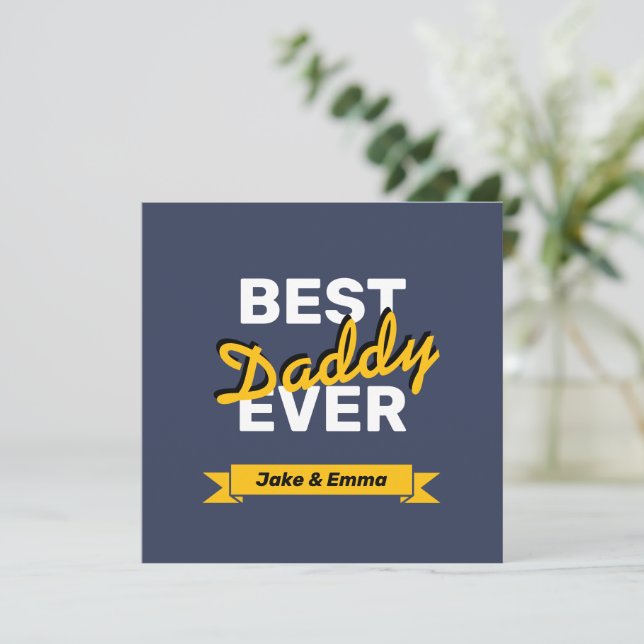 Father's Day Gift | Personalized Card (Standing Front)