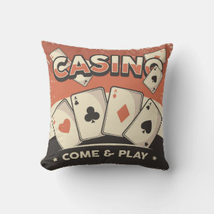 fathers day gift Poker Cards Throw Pillow