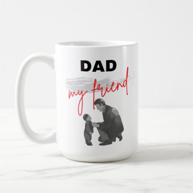 Father's Day gift stickers Coffee Mug (Left)