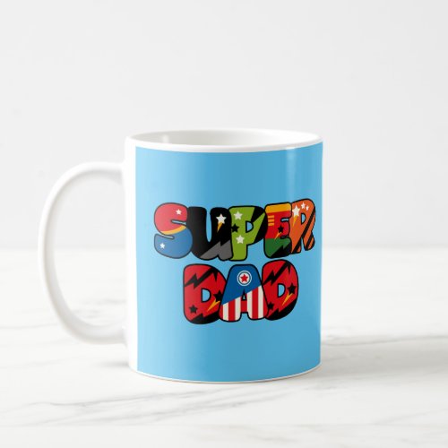Fathers Day Gift Superdad Superhero Super Dad Coffee Mug