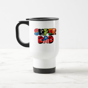 Fathers Day Gift Superdad Superhero Super Dad Travel Mug