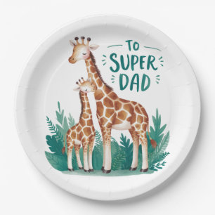 Father's Day Gift To Super Dad Paper Plates