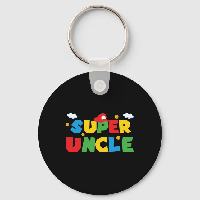 Fathers Day Gift Uncle Gift From Niece Nephew Sist Keychain (Front)