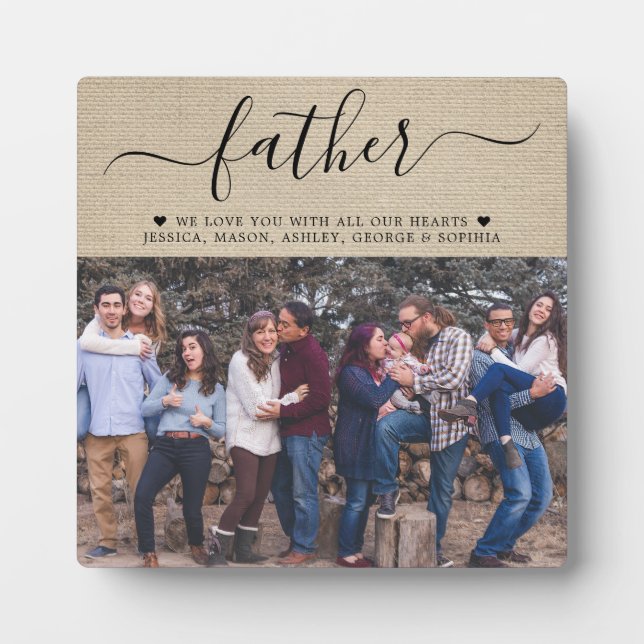 Father's Day Gift with Photo Plaque (Front)