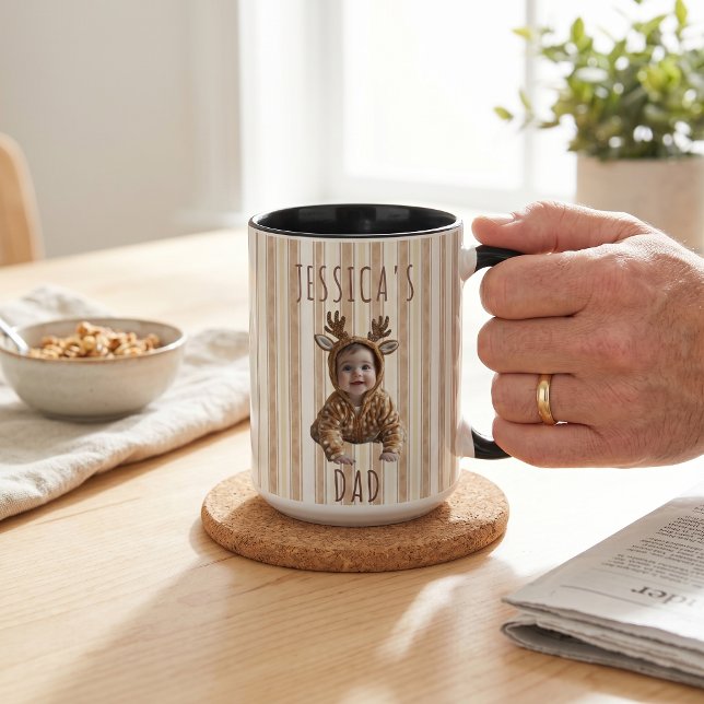 Father's Day Gifts For Dad Brown Stripes Mug (Creator Uploaded)