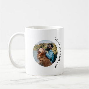 Father's Day Golden Retriever Dad Custom Photo Coffee Mug