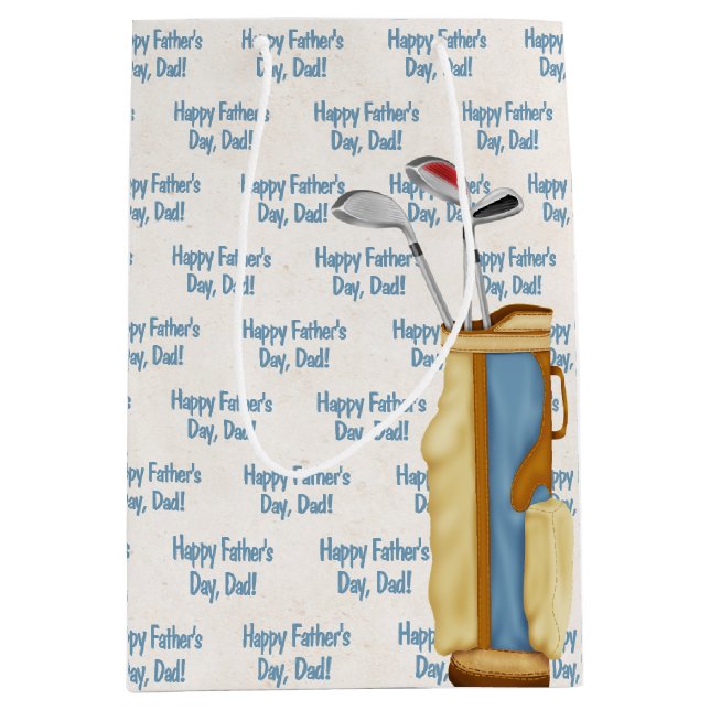 Father's Day golf bag with clubs (Front)