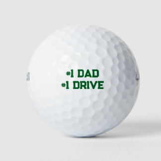 Father's Day Golf Balls - #1 Dad, #1 Drive