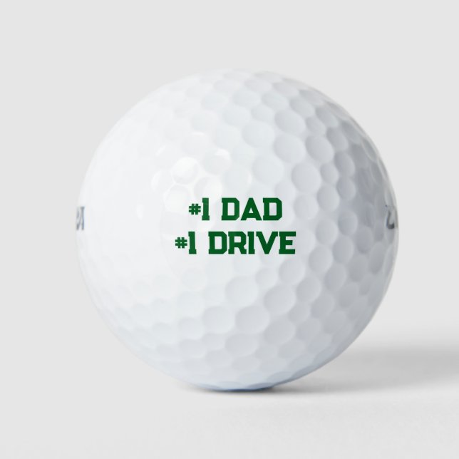 Father's Day Golf Balls - #1 Dad, #1 Drive (Front)