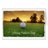 Fathers day golf greeting card