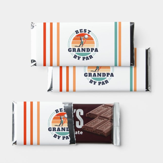 Fathers Day Golf Lover Grandpa Custom Hershey Bar Favors (Front)