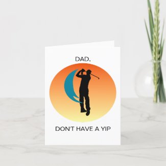 Father's Day Golfer Folded Holiday Card